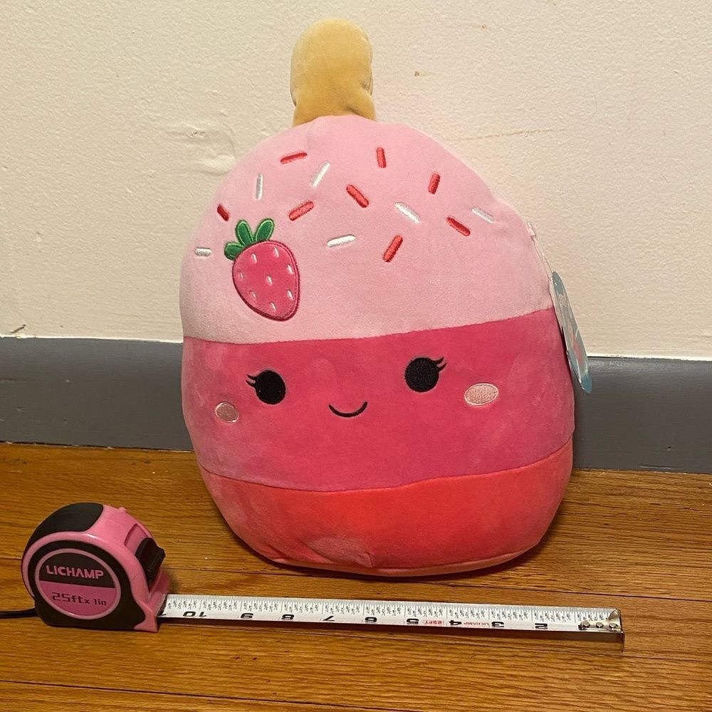 Squishmallows Pama the Pink Strawberry Cake Pop Plush Kids Stuffed Animal